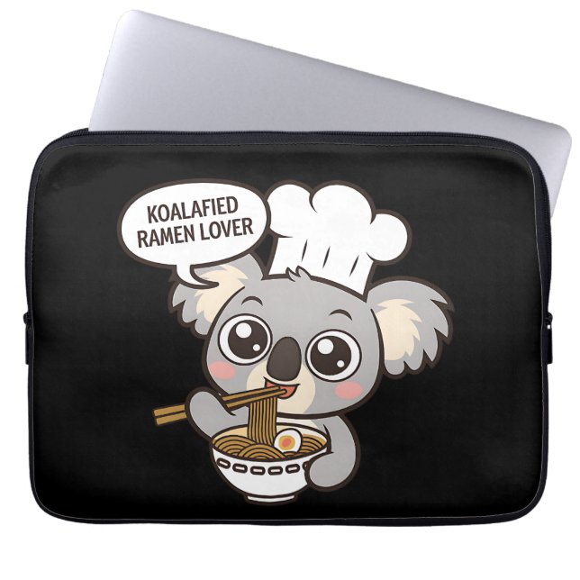 Cute Koala enjoying Ramen Laptop Sleeve (Front)