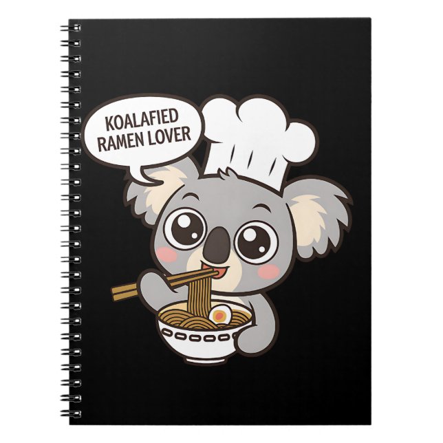 Cute Koala enjoying Ramen Notebook (Front)