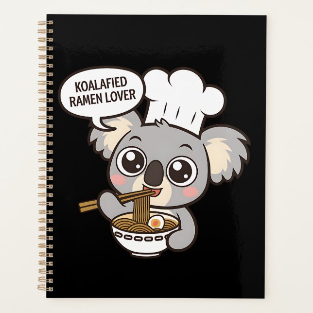 Cute Koala enjoying Ramen Planner (Front)