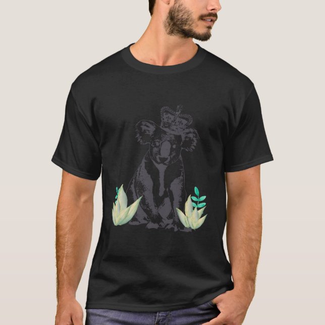 Cute Koala Gift Koala Bear King T-Shirt (Front)