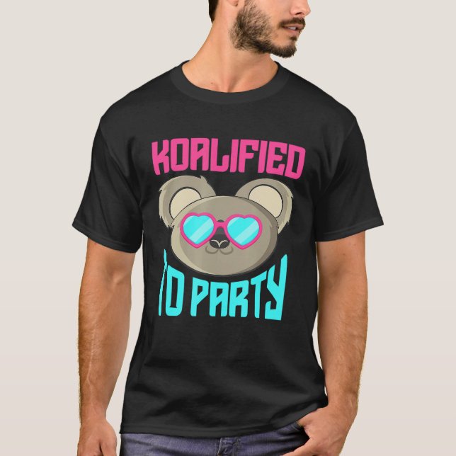 Cute Koala Graphic Retro Party Animal Australia T-Shirt (Front)