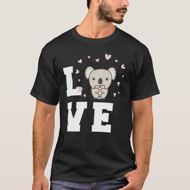 Cute Koala Heart Koalas Animal Australia Cute Koal T-Shirt (Front)