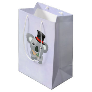 Cute Koala in a Black Top Hat Medium Gift Bag