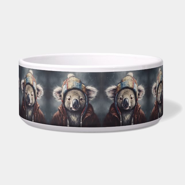Cute Koala in Winter Hat Custom Name (Front)