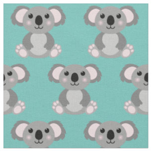 Cute Koala Kids Cartoon Fabric