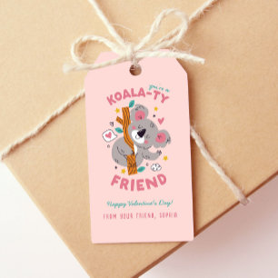 Cute Koala Kid's Classroom Valentine's Day  Gift Tags