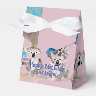 Cute Koala Koalas Girls Birthday Cake Favour Box