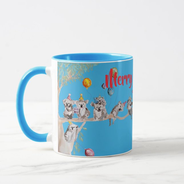 Cute Koala Koalas Merry Christmas Koala-mus Girls Mug (Left)