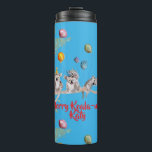 Cute Koala Koalas Merry Christmas Koala-mus Girls Thermal Tumbler<br><div class="desc">Cute Koala Koalas Whimsical Animal watercolor Mug,  "The Koalas birthday Party". A glorious watercolour design. Designed from my original watercolour paintings.</div>