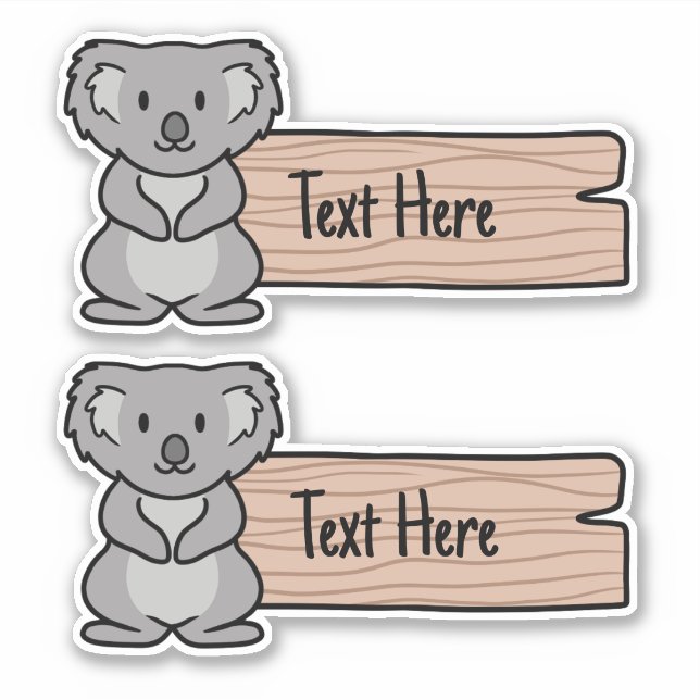 Cute Koala Label  (Front)