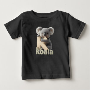 Cute Koala Letter K Kids T-Shirt Animal Alphabet