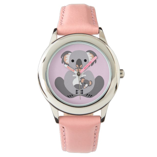 Cute KOALA -Marsupial - Australia- Pink Watch (Front)