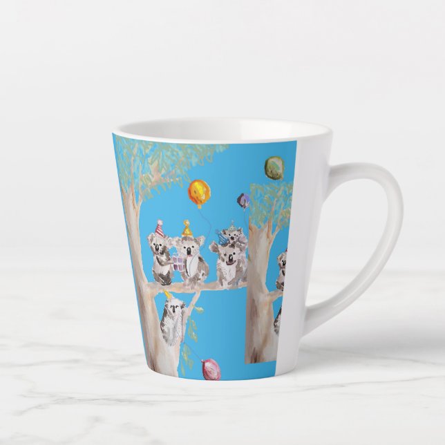 Cute Koala Merry Koalamus Christmas Latte Mug (Right)