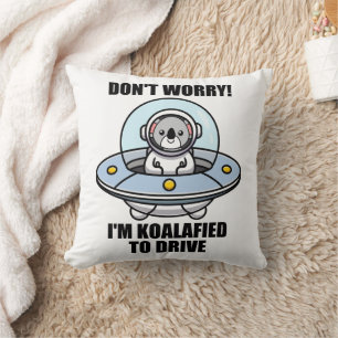 Cute Koala New Driver I'm Koalafied To Drive UFO Cushion