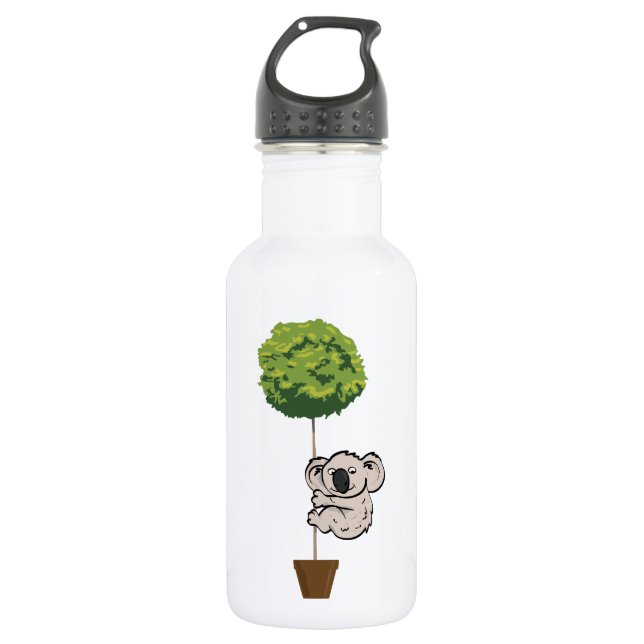 Cute Koala on the Tree 532 Ml Water Bottle (Front)