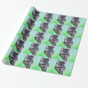 Cute Koala painting Wrapping Paper