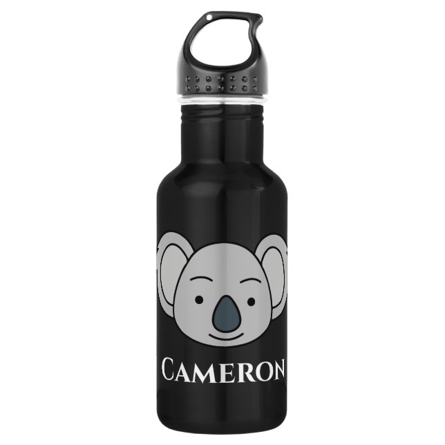Cute Koala Personalised Custom Name Back To School 532 Ml Water Bottle (Front)