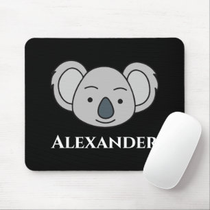 Cute Koala Personalized Custom Name Back To School Mouse Mat