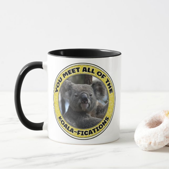 Cute koala ‘play on words’  mug (With Donut)