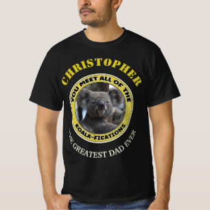 Cute koala ‘play on words’ personalised T-Shirt