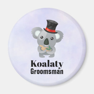 Cute Koala Pun Koalaty Groomsman Magnet