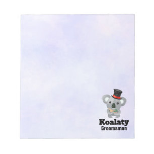 Cute Koala Pun Koalaty Groomsman Notepad