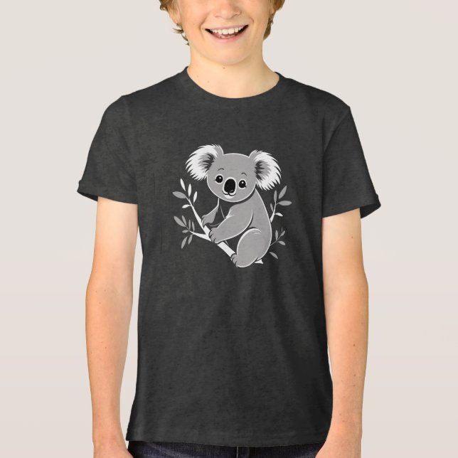 Cute Koala Tri-Blend Shirt (Front)