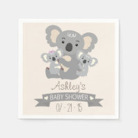 Cute Koala Twins Baby Shower