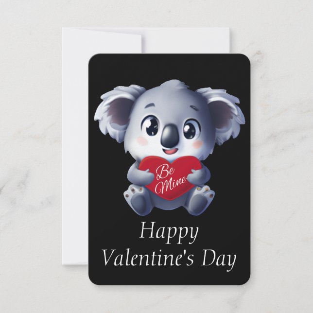Cute Koala Valentine's Card (Front)