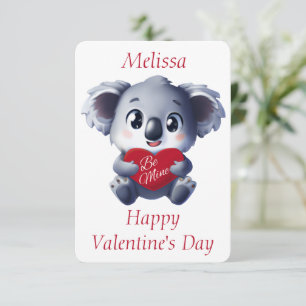 Cute Koala Valentine's Card
