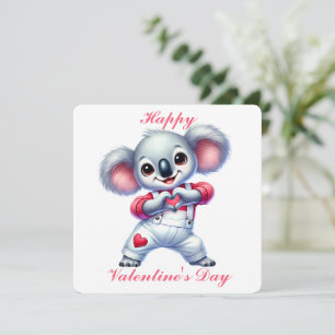 Cute Koala - Valentine's Day Card