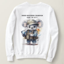 Cute Koala White Sweatshirt for Binge-Watch lovers
