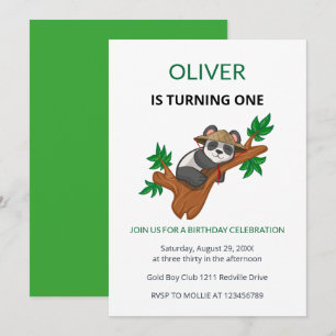Cute Koala Wild Animal Kids First Birthday Invitat Invitation