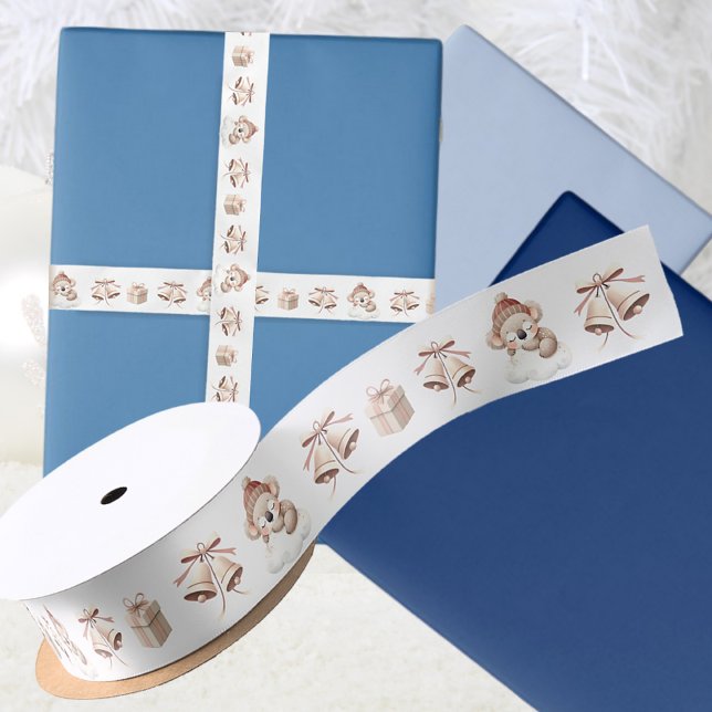 Cute Koala Winter Festive Ribbon Satin Ribbon (Creator Uploaded)