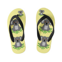 Cute koala with eucalyptus kids