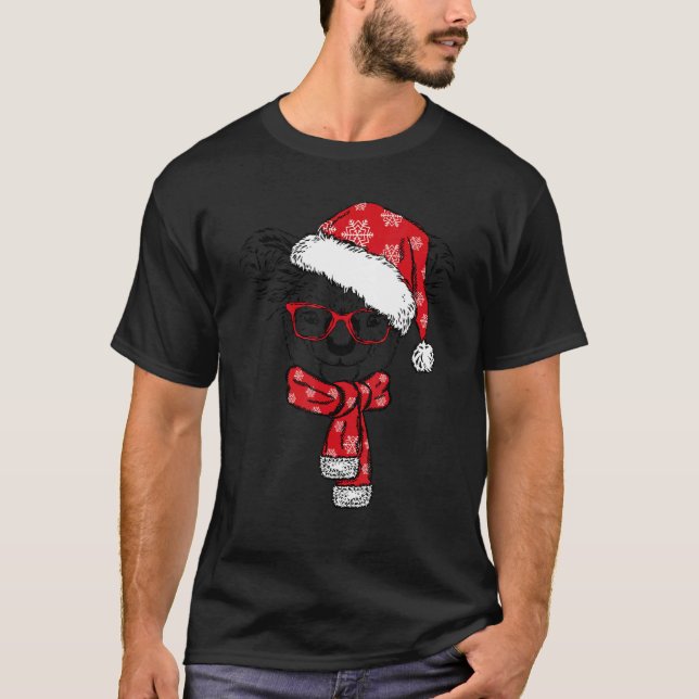 Cute Koala with Santa Hat Xmas Koala  For Women Ki T-Shirt (Front)