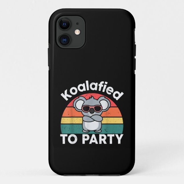 Cute Koalafied Party Funny Koala design gift Case-Mate iPhone Case (Back)