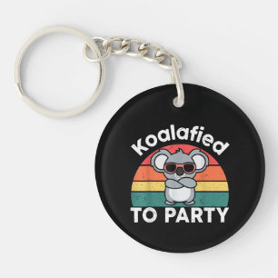 Cute Koalafied Party Funny Koala design gift Key Ring