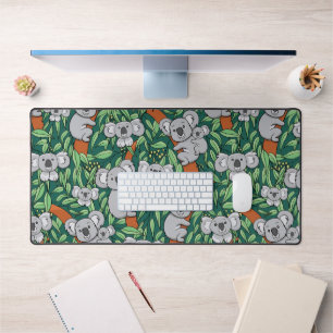 Cute Koalas Green Desk Mat