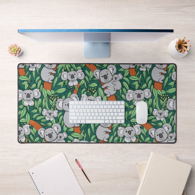 Cute Koalas Green Desk Mat (Office 1)