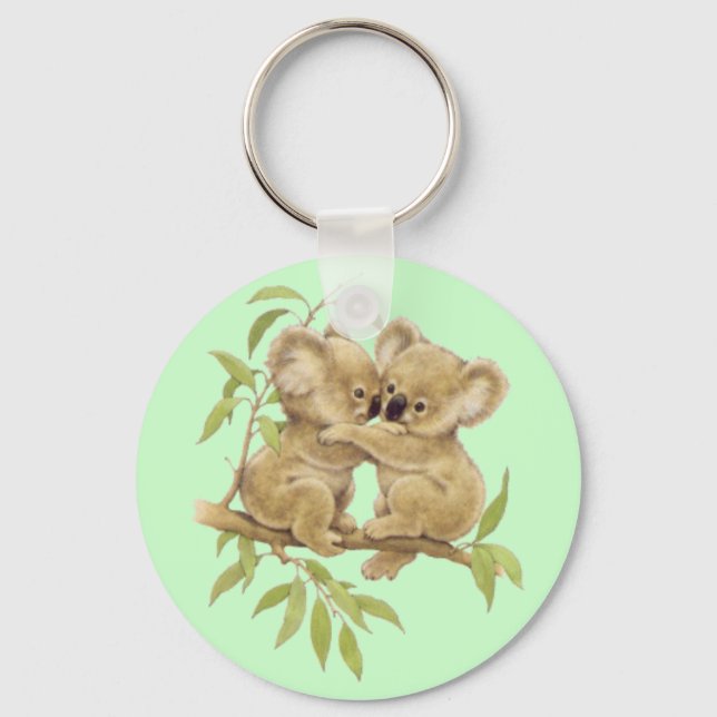 Cute Koalas Key Ring (Front)
