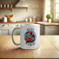 Cute Koi Carp I Need Coffee Like Fish Need Water