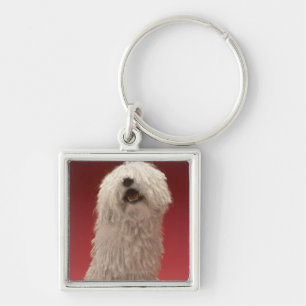 Cute Komondor Dog Key Ring