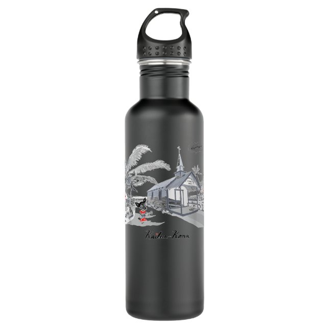 Cute Kona Hawaii Hand Drawn No2 710 Ml Water Bottle (Front)
