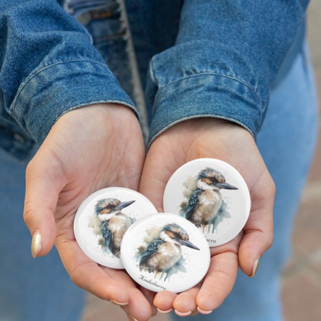 Cute Kookaburra on a Branch, custom Magnet (Creator Uploaded)