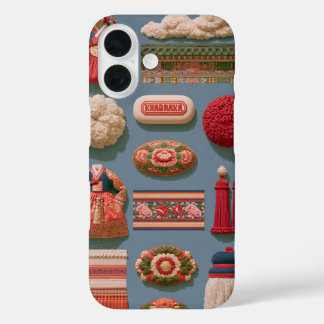 Cute Korean Aesthetic Illustration Premium iPhone 16 Case