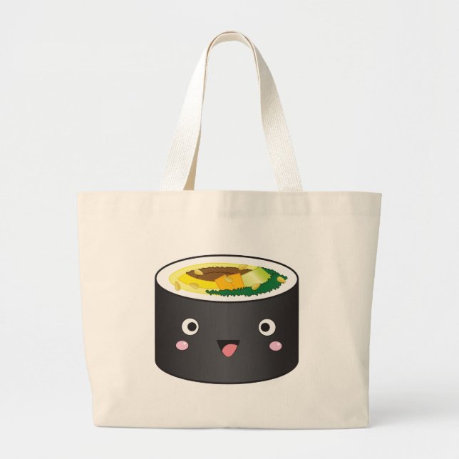 Cute Korean Gimbap Large Tote Bag (Front)
