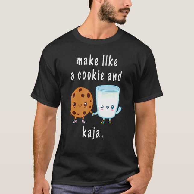 Cute Korean Language Joke Make Like a Cookie and K T-Shirt (Front)