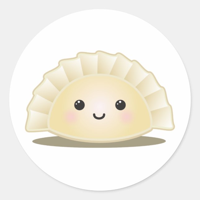 Cute Korean Mandu Classic Round Sticker (Front)