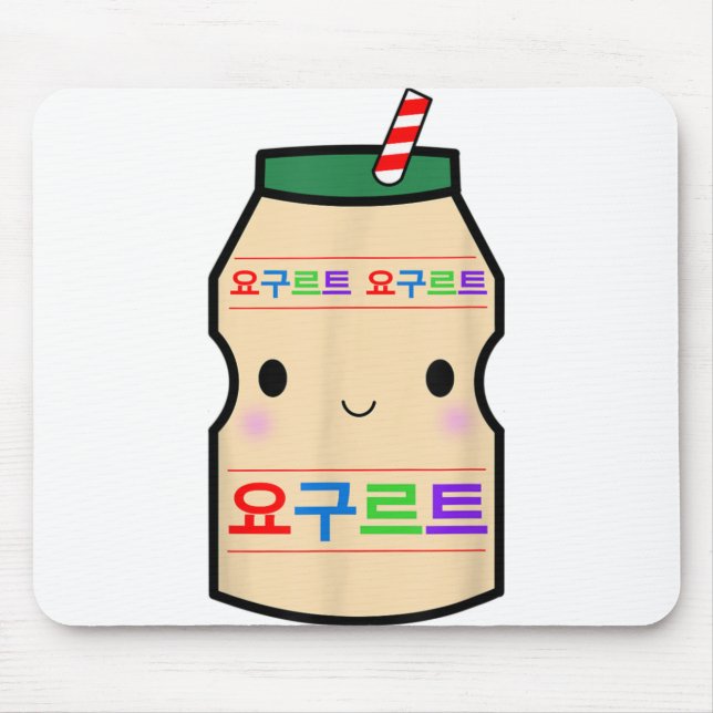 Cute Korean Yogurt Drink Shirt Kpop Korean Drama L Mouse Mat (Front)